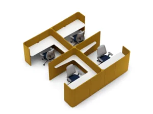 CLUSTER OF 4 WITH TABLE TOP (RECTANGLE)